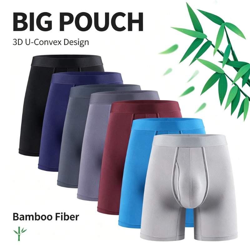 Bamboo Fiber Trunk - Herren-Boxershorts aus Bambusfaser, atmungsaktive Unterwäsche, Sport-Unterhose